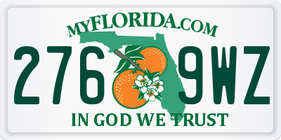 FL license plate 2769WZ