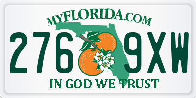 FL license plate 2769XW