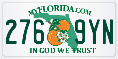 FL license plate 2769YN