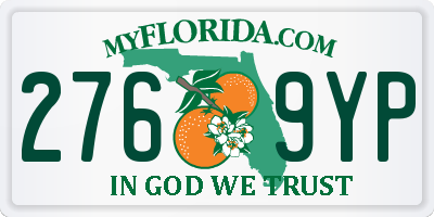 FL license plate 2769YP