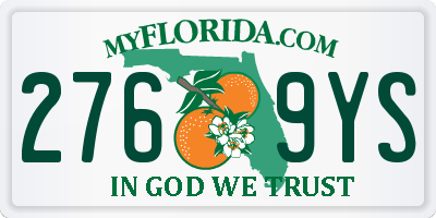 FL license plate 2769YS