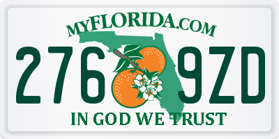 FL license plate 2769ZD