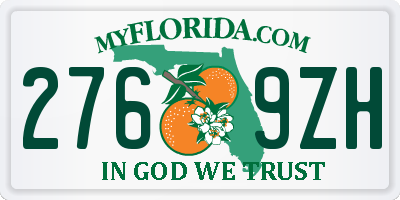 FL license plate 2769ZH