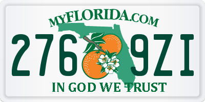 FL license plate 2769ZI