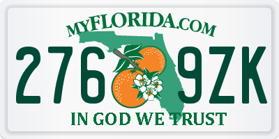 FL license plate 2769ZK