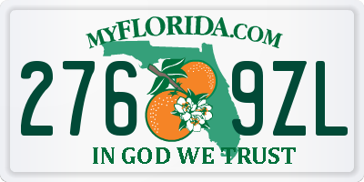 FL license plate 2769ZL