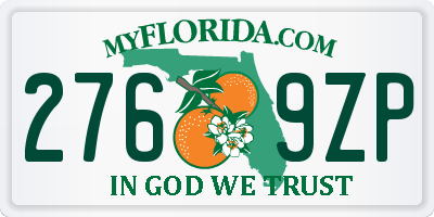 FL license plate 2769ZP