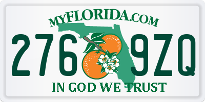 FL license plate 2769ZQ