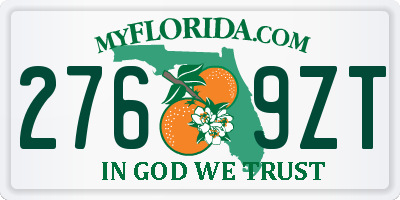 FL license plate 2769ZT