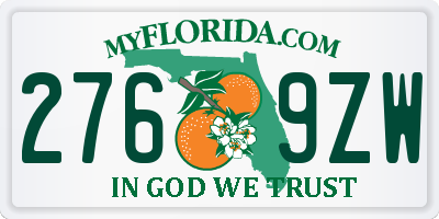 FL license plate 2769ZW