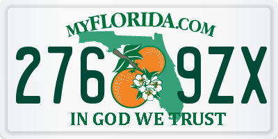 FL license plate 2769ZX