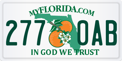 FL license plate 2770AB