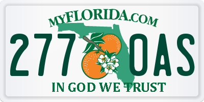 FL license plate 2770AS