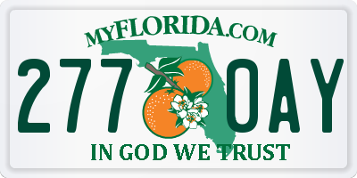 FL license plate 2770AY
