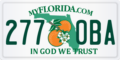FL license plate 2770BA