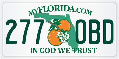 FL license plate 2770BD
