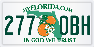 FL license plate 2770BH