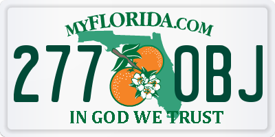 FL license plate 2770BJ