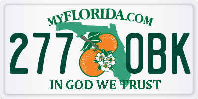 FL license plate 2770BK