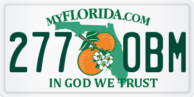 FL license plate 2770BM