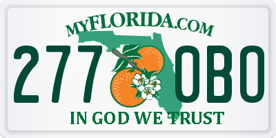 FL license plate 2770BO
