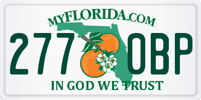 FL license plate 2770BP