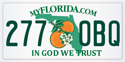 FL license plate 2770BQ