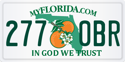 FL license plate 2770BR