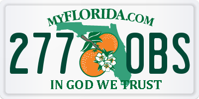 FL license plate 2770BS