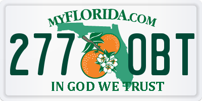 FL license plate 2770BT