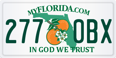 FL license plate 2770BX