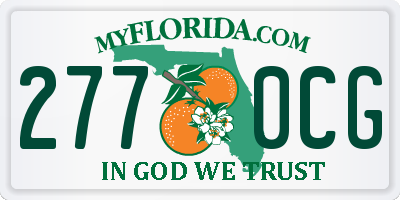 FL license plate 2770CG