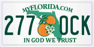 FL license plate 2770CK