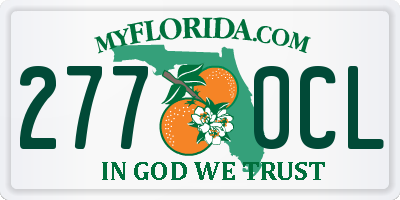 FL license plate 2770CL