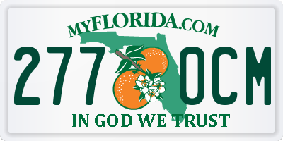 FL license plate 2770CM