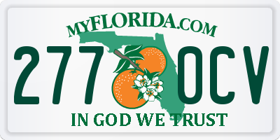 FL license plate 2770CV