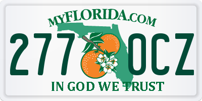 FL license plate 2770CZ