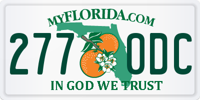 FL license plate 2770DC