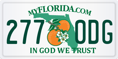 FL license plate 2770DG