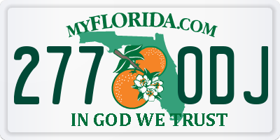 FL license plate 2770DJ