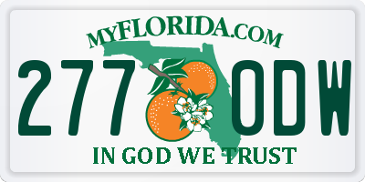 FL license plate 2770DW
