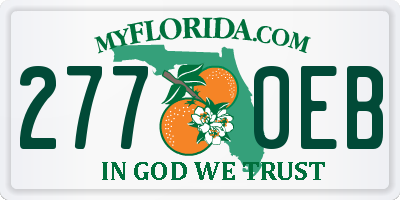 FL license plate 2770EB