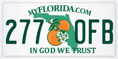 FL license plate 2770FB