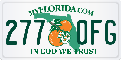 FL license plate 2770FG