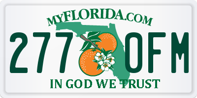 FL license plate 2770FM