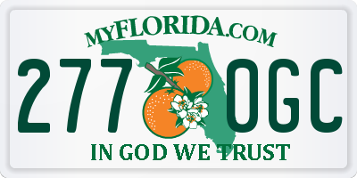 FL license plate 2770GC