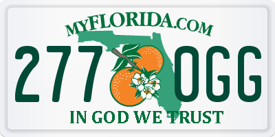 FL license plate 2770GG