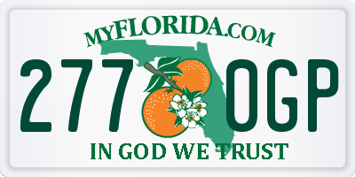 FL license plate 2770GP
