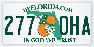 FL license plate 2770HA