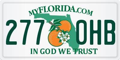 FL license plate 2770HB